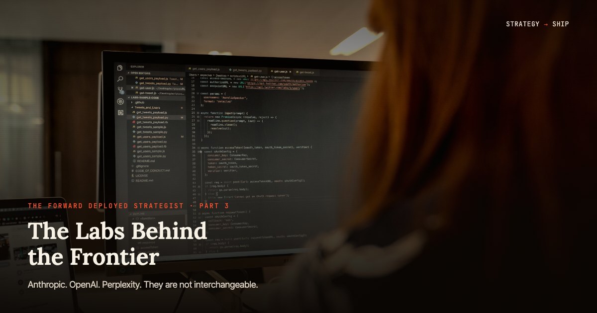 The Labs Behind the Frontier: Anthropic, OpenAI, and Perplexity Are Not Interchangeable