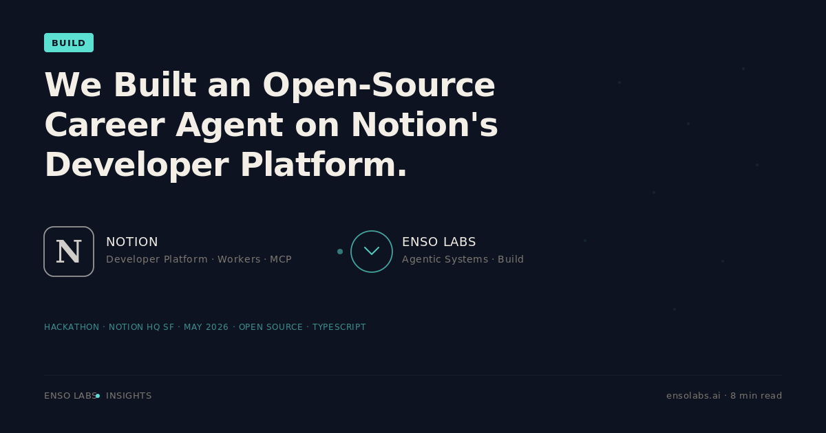 Notion Just Launched a Developer Platform. We Shipped an Open-Source Career Agent on Day One.