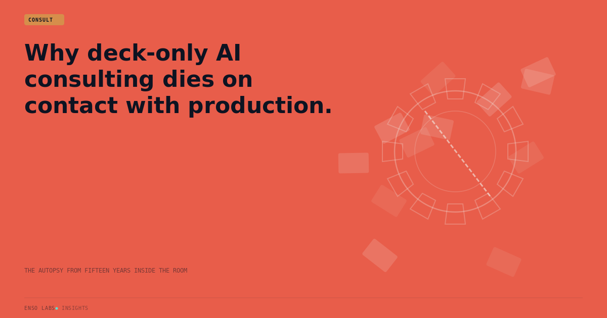 Why deck-only AI consulting dies on contact with production.